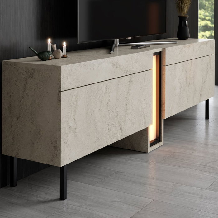Hanah Home Nova - Soporte para TV Travertino Hanah Home Nova - Soporte para TV Travertino